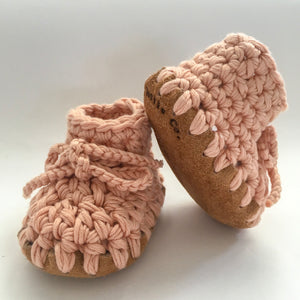 Cotton booties Blush Rose