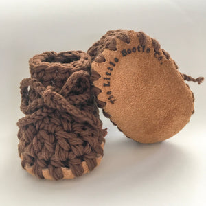 Cotton Booties Chestnut